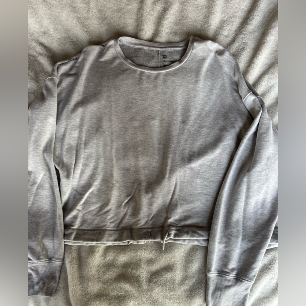 Gray Cropped Sweatshirt